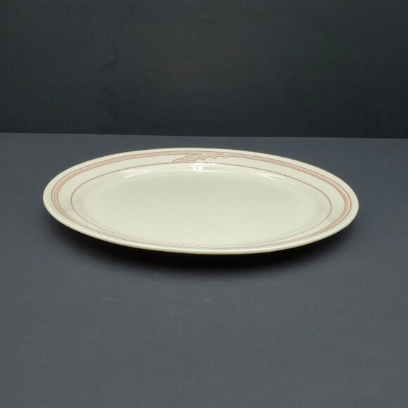 Corning Comcor Tableware Cumulus Platter Beige Oval Serving Plate Peach Mauve - Picture 4 of 7